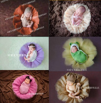 Newborn Photography Shooting Props Round Wool Mat Shadow Building Full Moon Baby Door-to-door Photo Props Wool Blanket