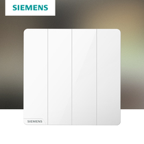 Siemens switch socket Haocaiya White household 86 type concealed frameless large panel four-open dual control switch