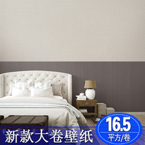 Simple gray fan ginkgo biloba texture wallpaper gray vertical stripes solid color living room corridor big roll wallpaper