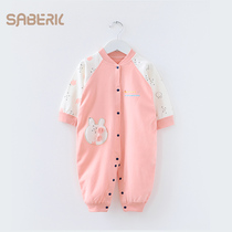 Small shell baby childrens clothing jumpsuit spring and autumn cotton pajamas New Baby long sleeve climbing clothes girl ha clothes