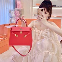 Red Bag Woman 2023 New Mass Capacity Kelly Pack Premium Marriage Pack Bride Bag Shoulder Sabbath Handbag Bag