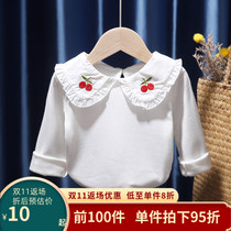 Girls Spring Western Style Tops Baby Bottoming Shirts Cotton 1 Spring and Autumn 3-year-old Baby Bottoming Shirts 2022 New