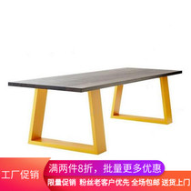 Solid wood dining table and chair combination modern simple desk American computer table loft retro coffee restaurant table