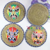 Kindergarten air hanging ornaments walls classrooms corridors ethnic wind grass mats Peking Opera facial makeup handmade
