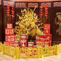 Shop Opening Decorated Commercial Grounds Hotel Mechen Peach Blossom Trees large swing piece Scene arrangement pile heads