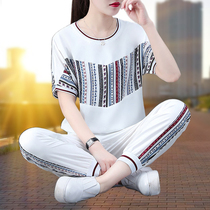 Suit Women Summer 2021 New Slim Summer Sports Clothing Summer Casual Loose big code Running fashion Two sets