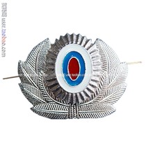 Fidelity Russian Federal Ministry of Internal Affairs aluminum cap badge silver back with factory logo