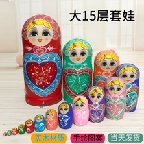 Russian doll 15-layer boutique handmade three-dimensional color painting diamond boutique basswood gift toy ornaments