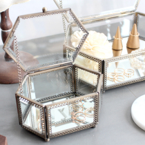 Black Gold Loco Cocoa Glass Creative Retro Refined Glass Containing Size Ring Jewellery Decorative Swing Pat Props