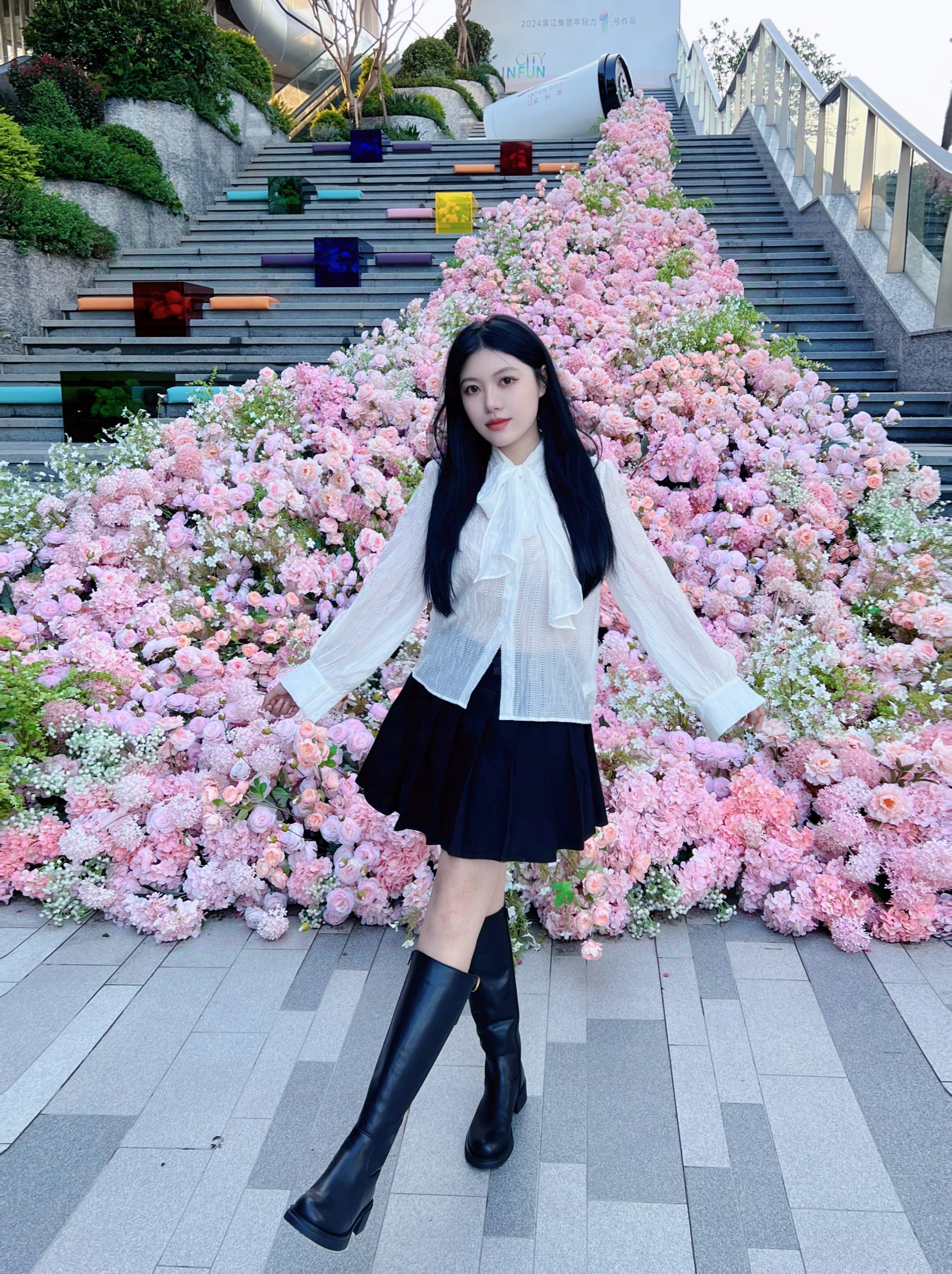 kisscat接吻猫[城市旅人]骑士靴，万茜方枪枪美洋同款真皮皮带扣复古英伦风