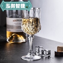 European retro style red wine glass small luxury diamond household goblet crystal glass champagne glass wine glass