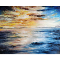 Zhanyu Realistic oil painting Waves collection living room bedroom decoration painting