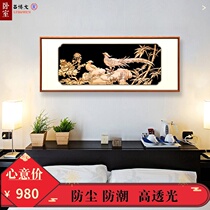 New Chinese wood carving pendant icing on the cake living room bedroom tea room sofa bedside background wall banner decoration painting