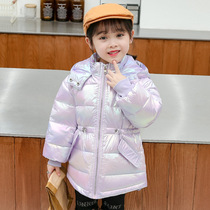 Next win Girls down jacket thick warm and thin new hooded winter childrens white duck down coat