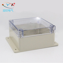160*160*90mm outdoor waterproof junction box Transparent cover with ears Power distribution box square shell