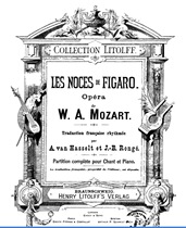 Figaros wedding Mozart opera vocal score