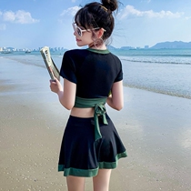 Swimsuit female summer sweet little man Japanese Water Park 2021 new fairy air split waist beach two-piece set