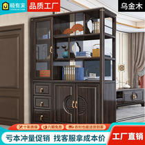 New Chinese all-solid wood room cabinet Ukujium furniture living room enter door screen door door door door door closet cabinet partition cabinet