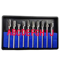 Carbide tungsten steel grinding head Rotary file Tungsten steel milling head Woodworking wood carving grinding head Root carving carving knife