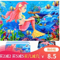 100 200 pieces puzzle iron box Childrens puzzle cartoon wooden children 6-7-8 years old building block toys