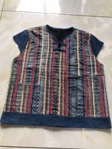 Original design national style improved design batik vest pure hand-made cloth splicing design old batik