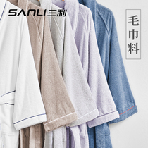 Sanli bathrobes 2019 spring and summer new cotton waffle breathable and comfortable men and women couples sweat steam suit soft absorbent