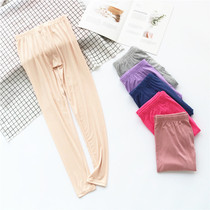 Two-piece thin Modell autumn pants black leggings wear tight spring and autumn stretch warm pants line pants