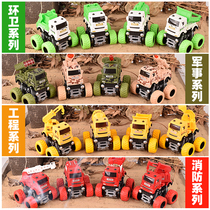 Somersault toy car Dump truck toy boy child 3 years old 2 car fire baby excavator car