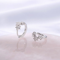 S925 sterling silver female earrings with zirconium star earrings fashion creative ear jewelry