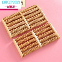 ~ Foot massager wooden roller foot massage beads foot foot foot fumigation foot bath bucket foot stool