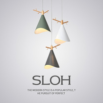 Nordic dining hall lamp chandelier three modern simple antlers Net red ins macaron dining room bar table lamp