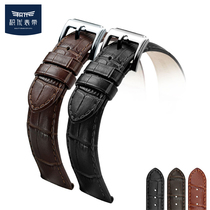 Jiyou watch band men's leather watch band women's pin buckle butterfly buckle substitute Longqin Tiansuo Casio Hamilton dw