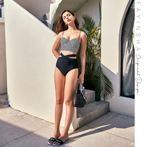 Fayinsha black split swimsuit bikini hot spring resort thin sexy ins small fragrant wind Korean swimsuit