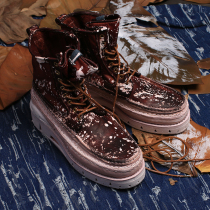 visvim uncle gui GRIZZLY washed retro mens high-top boots shoes Wang Goodyear tooling boots tide