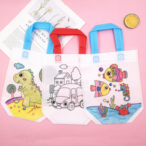 Non-woven Fabric Graffiti Bag DIY Children Handmade Painted Painting Materials Eco-friendly Graffiti Bags Ground Stall Source