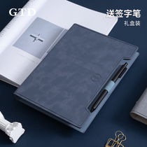 gtd loose-leaf notebook business office binder detachable notepad work meeting record book Male gift box gift gift a5 hard surface simple diary book loose-leaf book custom printable logo