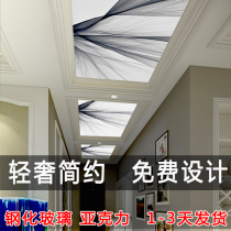 Acrylic ceiling decoration Light luxury art glass aisle light box Translucent plate Ceiling ceiling plexiglass lampshade