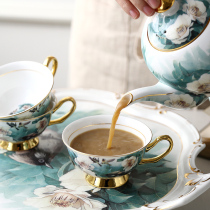 Cuckoo European bone china afternoon tea set English ceramic coffee cup coffee set with tray