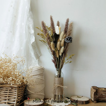 Nordic Reed ins real flower dried flower bouquet decoration literary fresh props soft decoration indoor diy flower arrangement