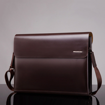 Mens Single Shoulder Bag Crosswalk Business Satchel Men Skew Cross Single Shoulder Bag Mens Large Capacity Diagonal Satchel Bag Mens Bull Leather