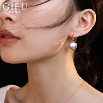 GIFU French retro earrings female temperament sterling silver synthetic pearl earrings earrings design sense personality versatile versatile earrings