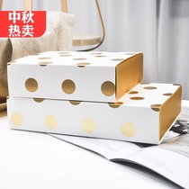 Baking packaging nougat box snowflake crisp box 4 6 grains of starry sky flow heart egg yolk crisp box snow Mei Niang box 50