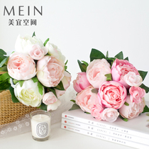 Simulation peony Camellia combination beam bouquet simulation floral flower art flowers silk juan hua hand zha hua