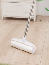 Sticky hair roller wheel brush roll paper large long handle household floor sticky dust stained hair suction cleaning hair artifact