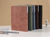 A5 notebook with magnetic buckle business office gift meeting record notebook Blue Pink dark brown black thick record book with pen