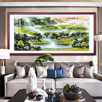 National Painting Treasure Birth Golden Landscape Painting Living Room Decoration Painting Office Calligraphy And Painting Office Calligraphy And Painting Scenery Hang Painting Polypo-Basin Mural Painting