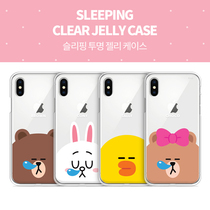  friends brown bear protective cover cute Apple x soft iPhone8p ultra-thin transparent soft shell 7pip7 with hanging