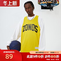 ZONOS 2021 summer new double-faced basketball sports vest mens printed breathable Waistle sleeveless top tide