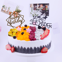 Cake model simulation 2019 new popular European style male god fruit Net red window sample birthday cake model