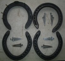 Pure iron horseshoe 1 pair 4 (send hooves nails) horseshoe equestrian supplies harness BCL334301